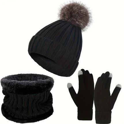 Elegant 3-Piece Winter Set for Women’s Comfort