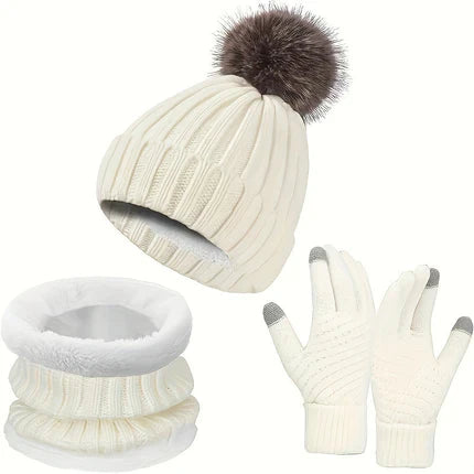 Elegant 3-Piece Winter Set for Women’s Comfort