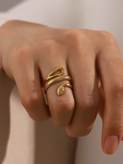 Adjustable Snake Ring with Elegant Design for Women