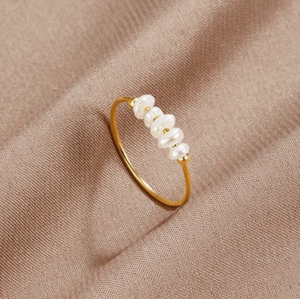 Elegant Classic Pearl Ring for Women