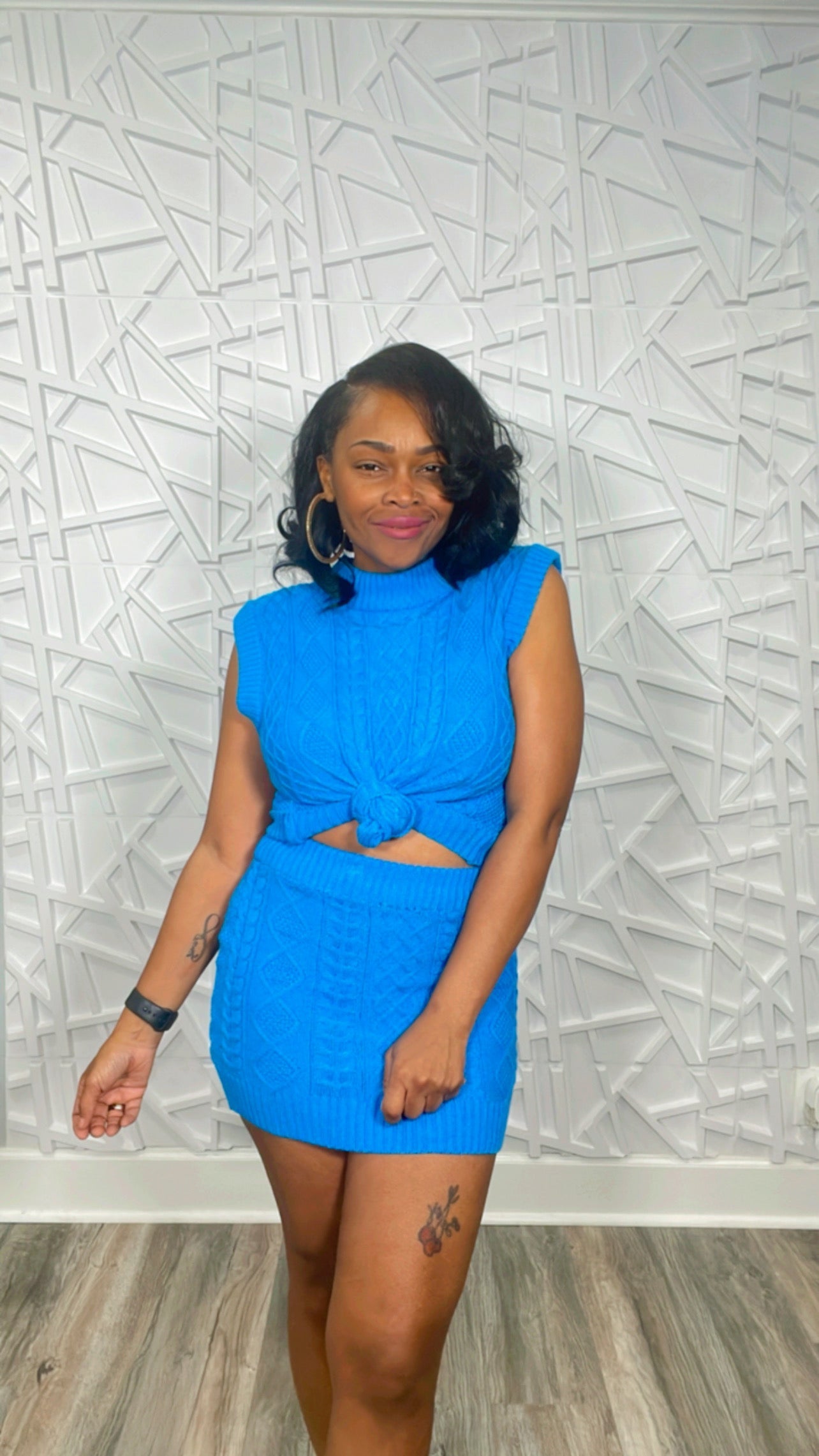 Pretty in Blue Skirt Set