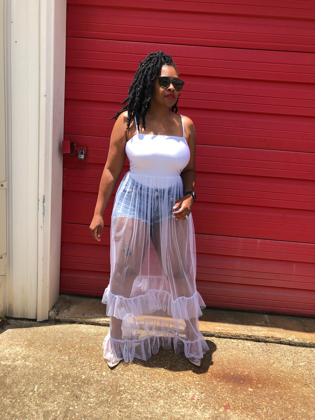 Mesh Maxi Envy Dress